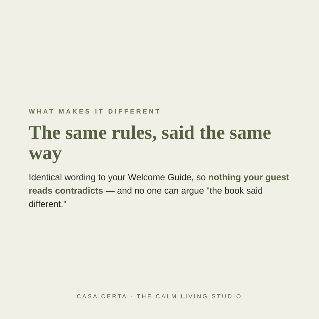 The House Rules Card