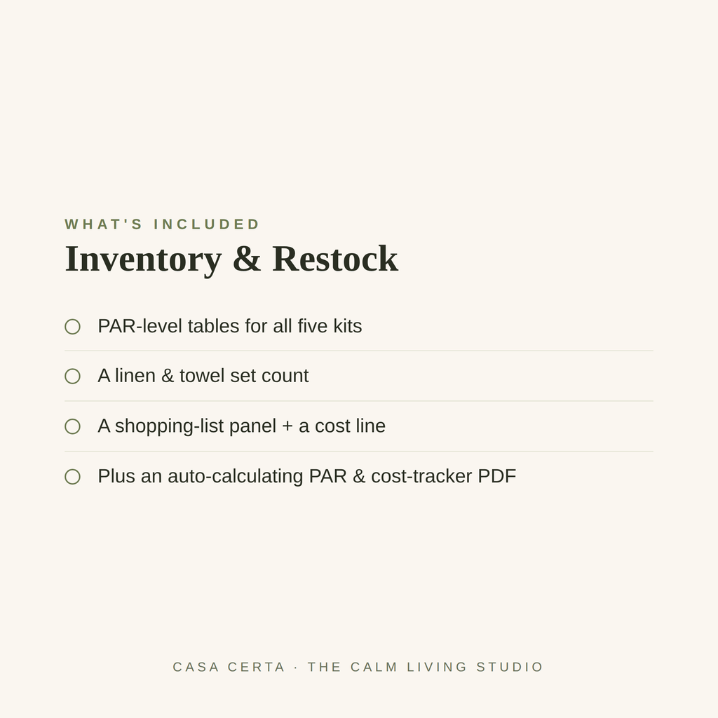 The Inventory & Restock Checklist™