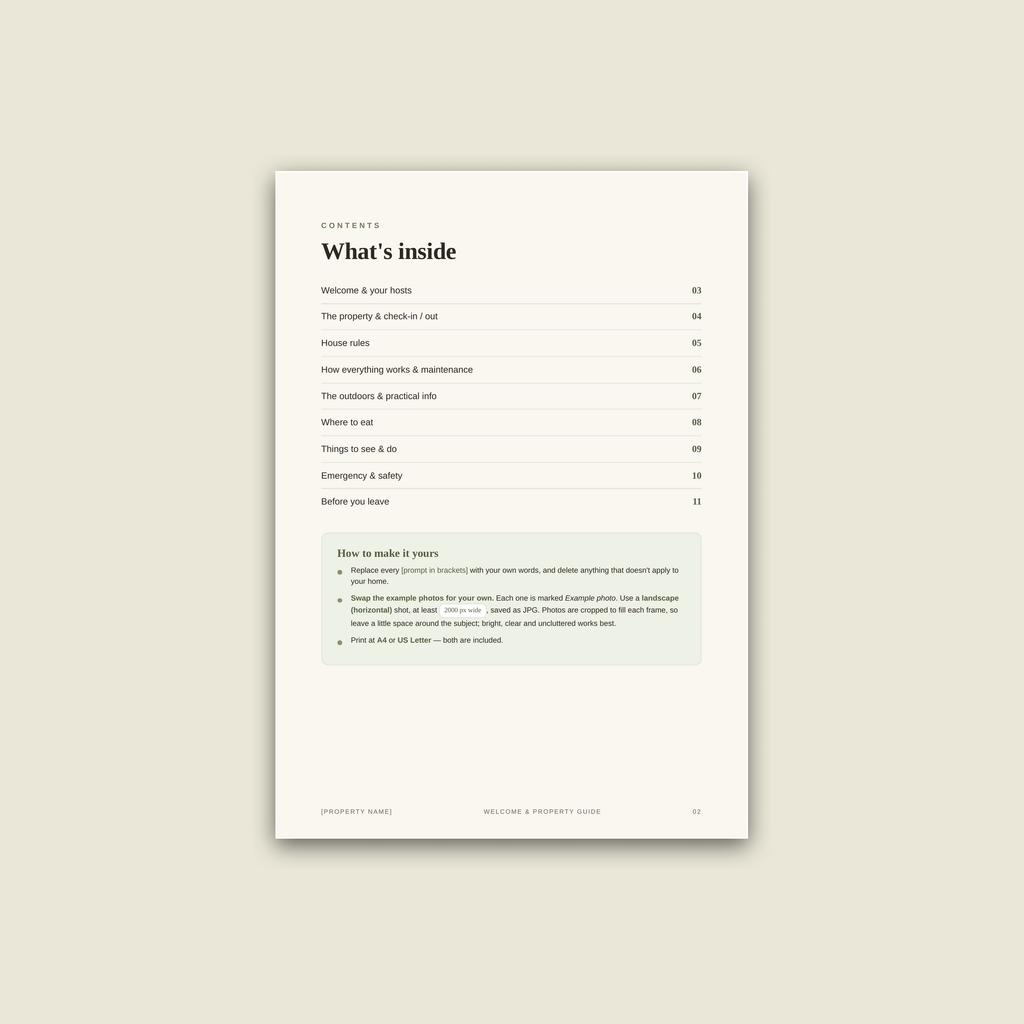 The Airbnb Welcome Pack