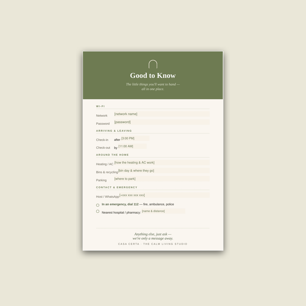 The Airbnb Welcome Pack
